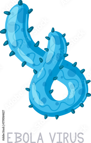 Ebola virus pathogen organism illustration concept