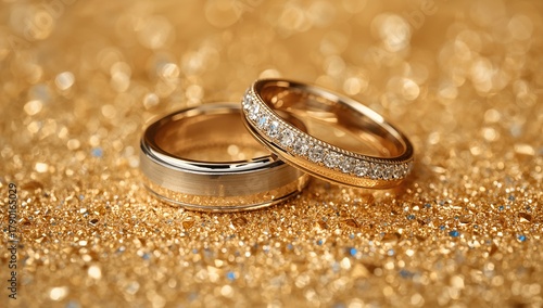 Intertwined wedding bands shimmering with silver, symbolizing enduring love and commitment, wedding anniversary