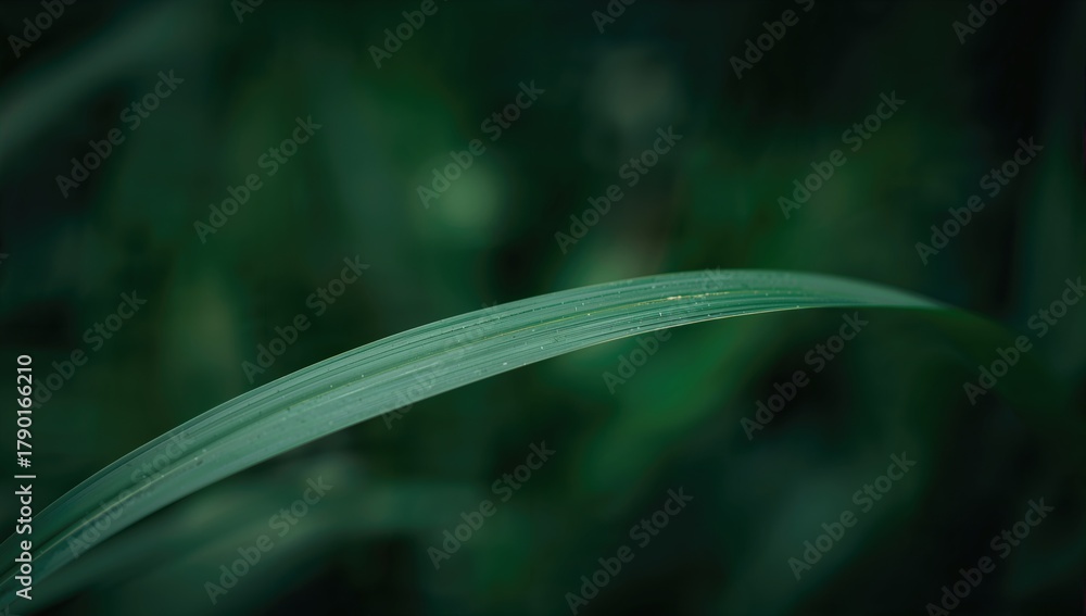Obraz premium Close-Up View of Green Leaf Against Blurred Greenery, Ideal for Natural Backgrounds, Ecology