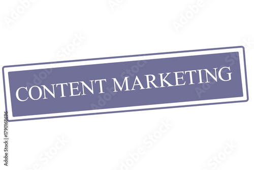 light purple content marketing rectangular test stamp sign vector illustration.