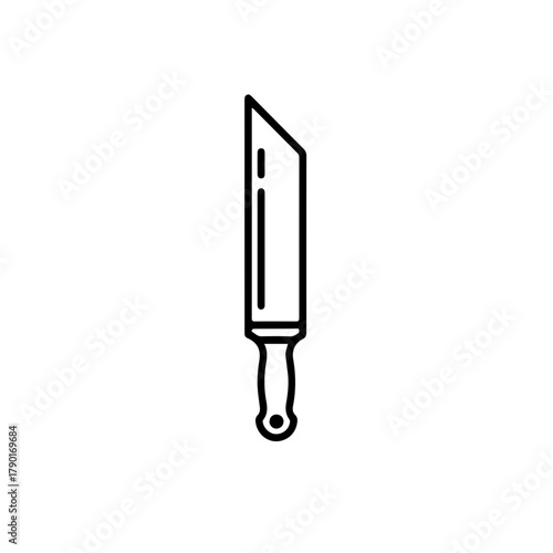 Straight chisel vector illustration for woodworking, sculpting, and detailed carving applications requiring precision cutting control