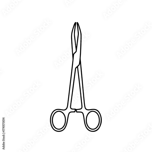 Simple scissors vector for office stationery branding, sewing craft visuals, education materials and everyday utility product promotion