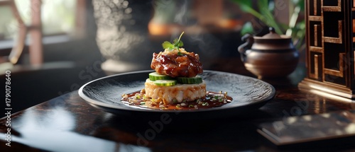 Fototapeta Naklejka Na Ścianę i Meble -  Exquisite Side View of Peking Duck