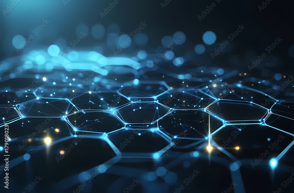 Obraz premium Abstract Network of Digital Connections