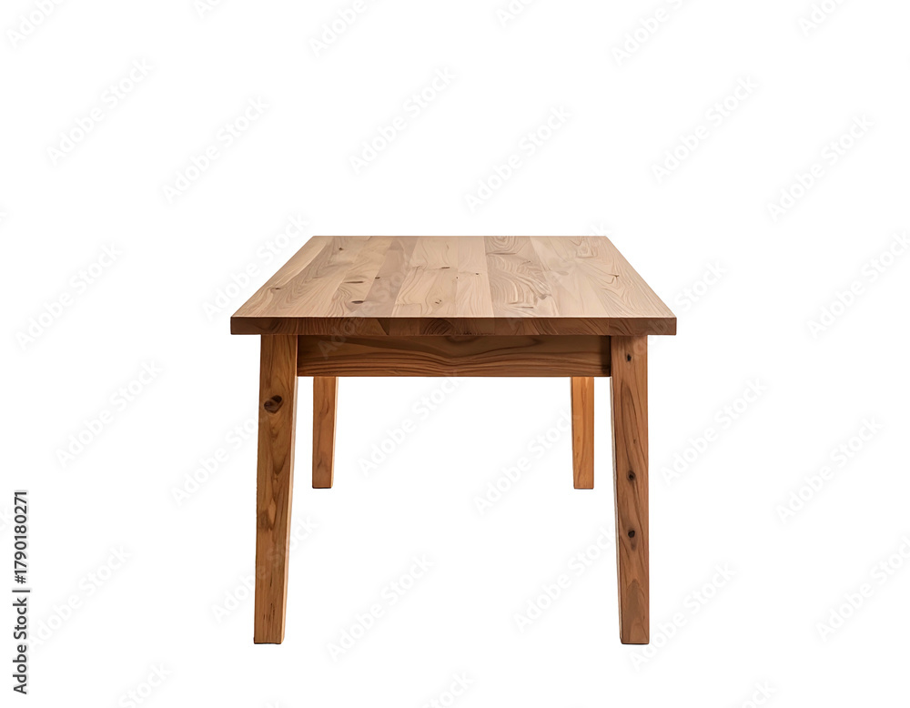 Fototapeta premium Rustic wooden dining table with straight legs