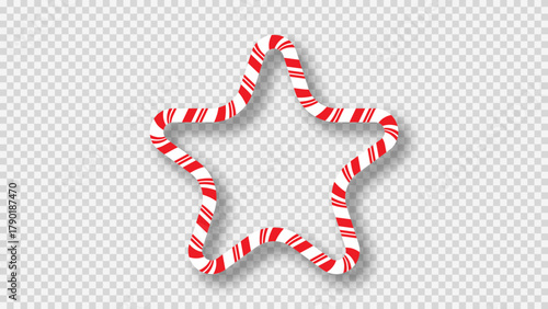 Christmas candy cane frame