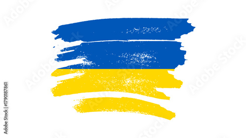 Ukrainian national flag in grunge style
