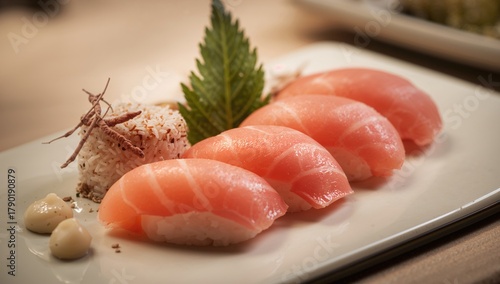 Salmon sushi rolls, protein-rich meal