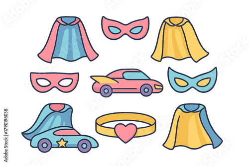Superhero Gadgets and Transportation Symbols for Imaginative Play