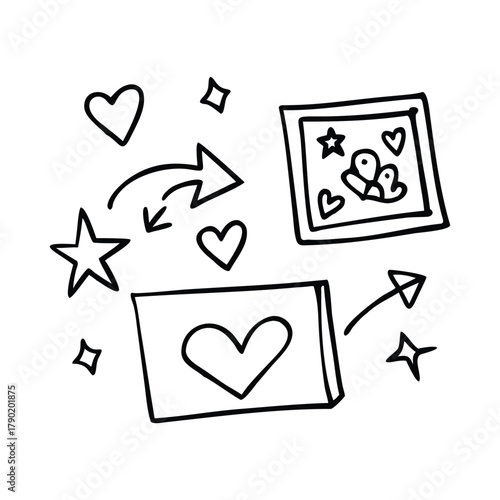hand drawn hearts
