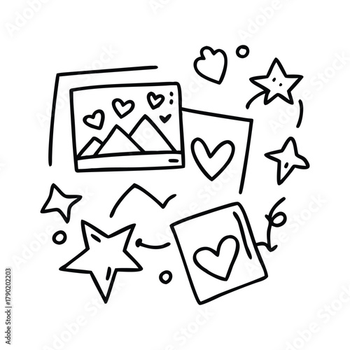 hand drawn vector illustration of an arrow