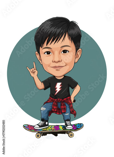 boy with skateboard
