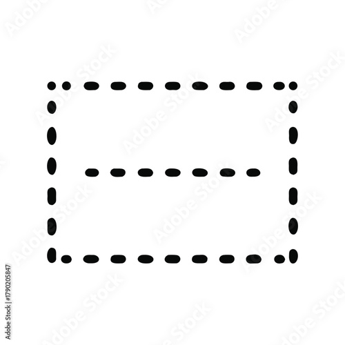 black and white square frame