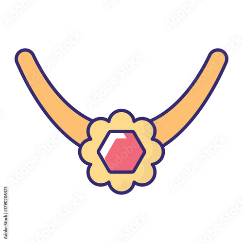 Necklace locket Vector Icon which can easily modify or edit