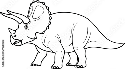 Majestic Triceratops Illustration A Timeless Prehistoric Icon
