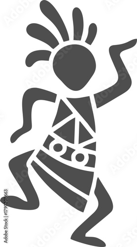Tribal Musician Silhouette