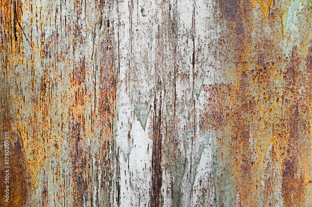 Fototapeta premium an old metal wall with severe rust