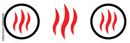 No Odor and Smoke Symbol Set – Anti Bad Smell, Odor Control, and Forbidden Smoke Vector Icons Collection