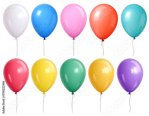 Festive party balloons in vibrant colors