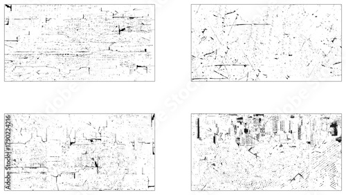 Abstract background. Monochrome texture set. Image includes a effect the black and white tones.