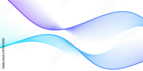 Futuristic Abstract glowing wave lines on white background. Dynamic wave pattern. abstract wavy lines background.