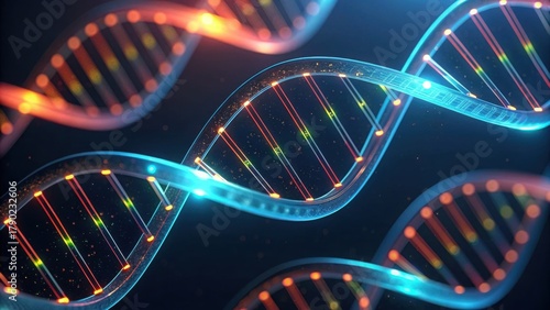 Colorful DNA Helix Visualization with Embedded Financial Standard Elements
