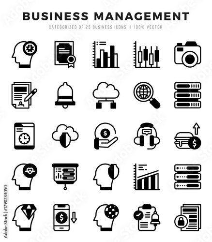 Business Management icon pack for your website. mobile. presentation. and logo design.