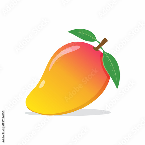 A perfectly ripe, creamy yellow mango with a slight red blush on its skin is resting gracefully.