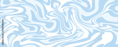 Abstract background seamless pattern with colorful waves. Trendy vector illustration in retro psychedelic style