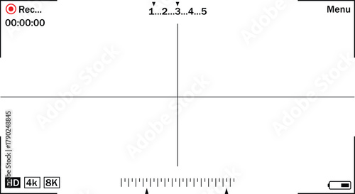 video recording screen camera viewfinder display on isolated transparent display 