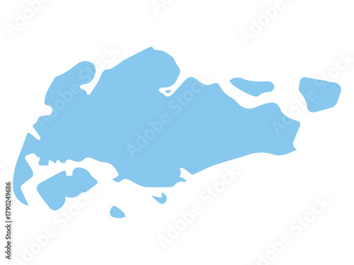 Map of Singapore outline