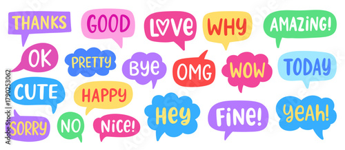 Chat Bubbles Social Media Message Speech Clouds