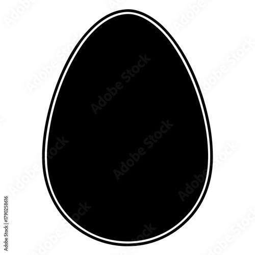 Black and white button with white background