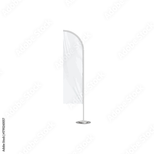 Feather Banner Mockup Template for Advertising
