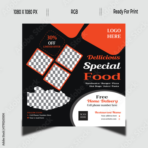 Abstract Food Template