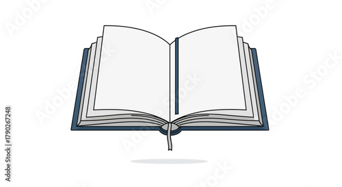 An Open Book with Blank Pages Ready for New Ideas and Stories to be Written