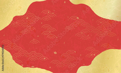 Cuadro en lienzo 美しい日本の和柄背景イラスト