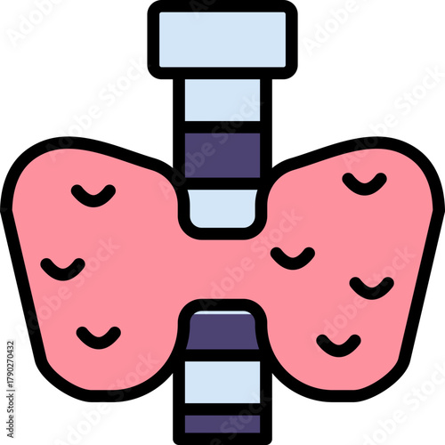 Endocrinology lineal color icon