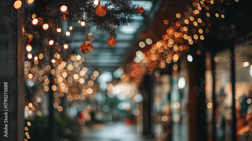 Warm Christmas Street Lights