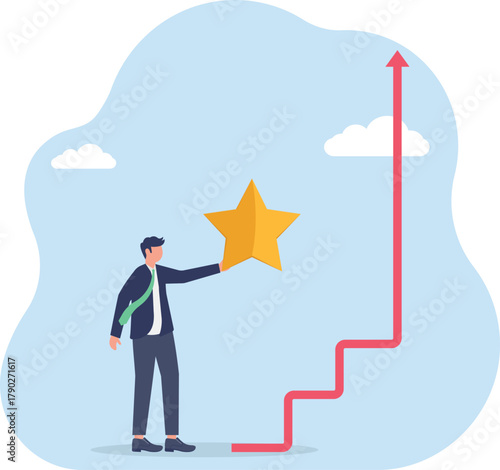 illustration of progress in improving business quality and performance
