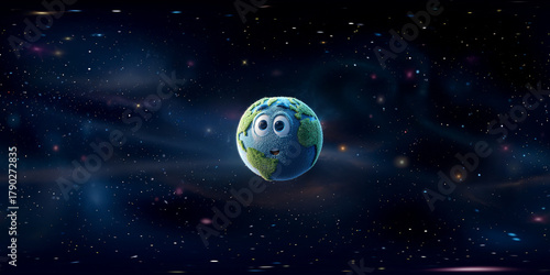 Cartoon earth 8K VR 360 Equirectangular Spherical Panorama