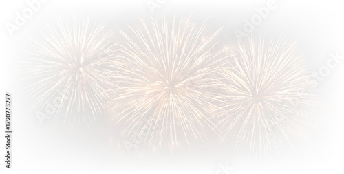 Obraz na plátně Golden blue pink fireworks explosion party event PNG