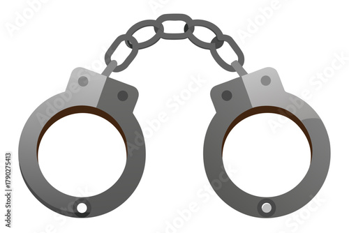 handcuffs on white background