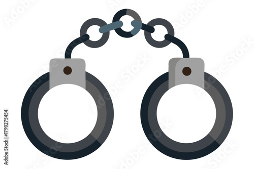 handcuffs on white background
