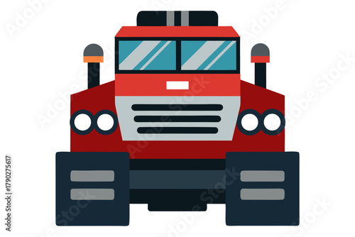 red truck isolated