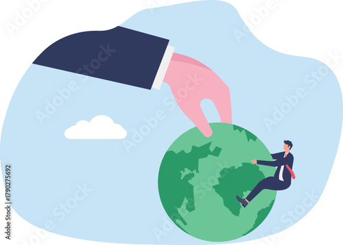 Tableau sur toile illustration of idealism in sticking to an old, nearly unused business model tre