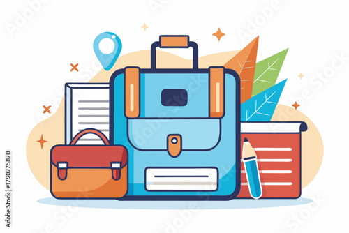 vector illustration of a suitcase