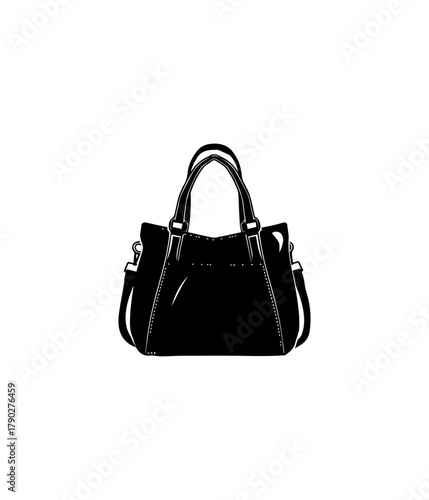 black leather bag