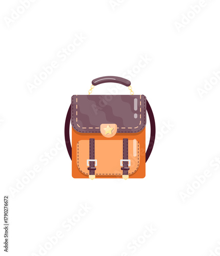 leather bag isolated on white