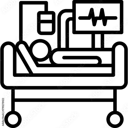 Intensive Care Unit line icon